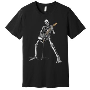 Happy Skeleton Guitar Guy - Rock And Roll Band Tees For  Premium T-Shirt