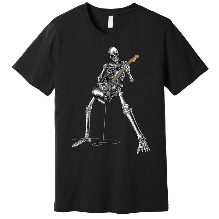 Happy Skeleton Guitar Guy - Rock And Roll Band Tees For  Premium T-Shirt