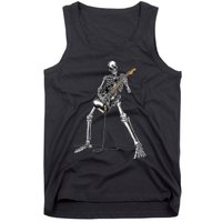 Happy Skeleton Guitar Guy - Rock And Roll Band Tees For  Tank Top