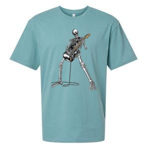 Happy Skeleton Guitar Guy - Rock And Roll Band Tees For  Sueded Cloud Jersey T-Shirt