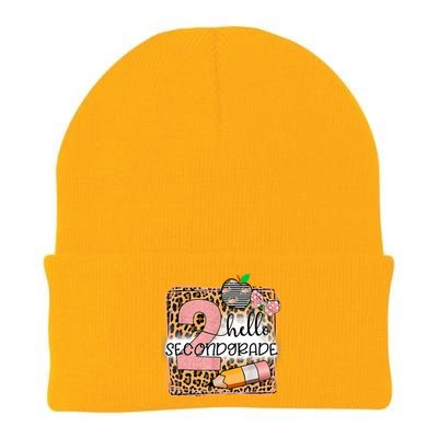 Hello Second Grade 2nd Grade Back To School Teacher Kids Girl Knit Cap Winter Beanie