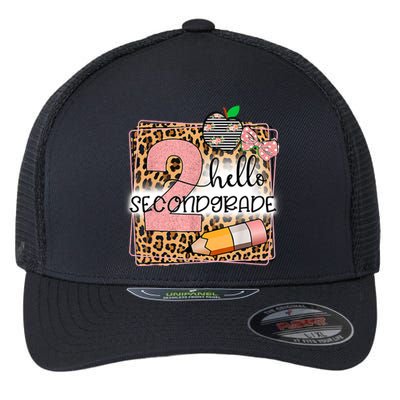 Hello Second Grade 2nd Grade Back To School Teacher Kids Girl Flexfit Unipanel Trucker Cap