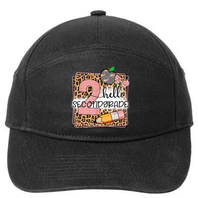 Hello Second Grade 2nd Grade Back To School Teacher Kids Girl 7-Panel Snapback Hat