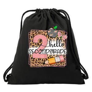 Hello Second Grade 2nd Grade Back To School Teacher Kids Girl Drawstring Bag