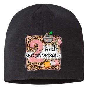 Hello Second Grade 2nd Grade Back To School Teacher Kids Girl Sustainable Beanie