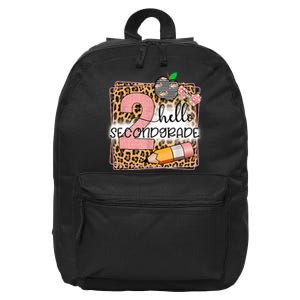 Hello Second Grade 2nd Grade Back To School Teacher Kids Girl 16 in Basic Backpack