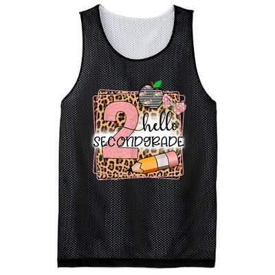 Hello Second Grade 2nd Grade Back To School Teacher Kids Girl Mesh Reversible Basketball Jersey Tank