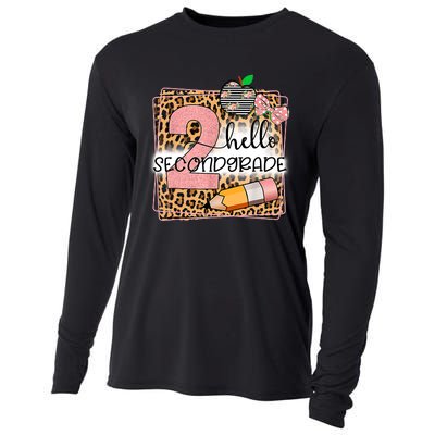 Hello Second Grade 2nd Grade Back To School Teacher Kids Girl Cooling Performance Long Sleeve Crew