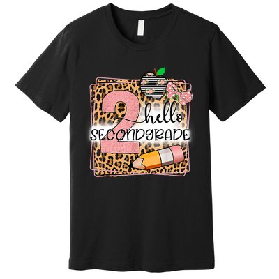 Hello Second Grade 2nd Grade Back To School Teacher Kids Girl Premium T-Shirt