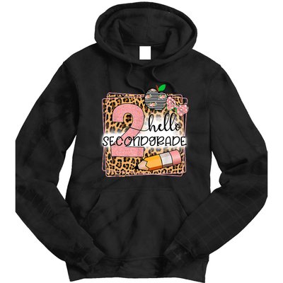 Hello Second Grade 2nd Grade Back To School Teacher Kids Girl Tie Dye Hoodie