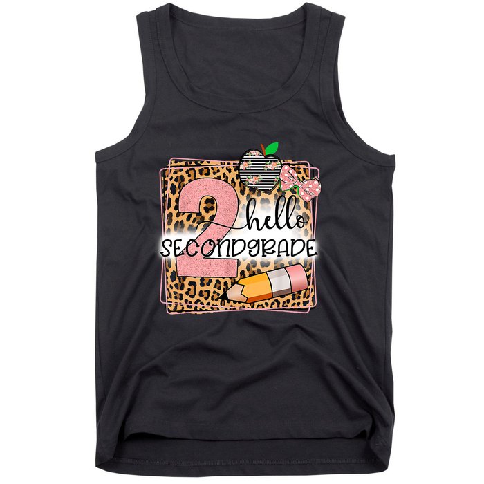 Hello Second Grade 2nd Grade Back To School Teacher Kids Girl Tank Top