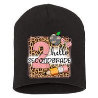 Hello Second Grade 2nd Grade Back To School Teacher Kids Girl Short Acrylic Beanie