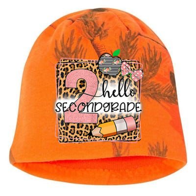 Hello Second Grade 2nd Grade Back To School Teacher Kids Girl Kati - Camo Knit Beanie