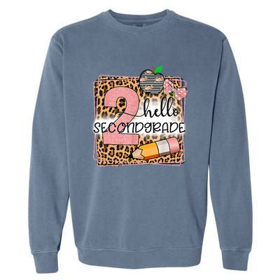 Hello Second Grade 2nd Grade Back To School Teacher Kids Girl Garment-Dyed Sweatshirt