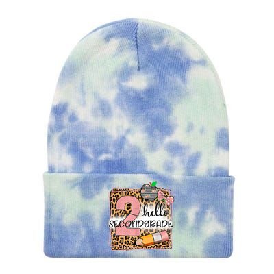 Hello Second Grade 2nd Grade Back To School Teacher Kids Girl Tie Dye 12in Knit Beanie