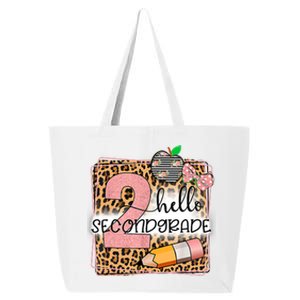 Hello Second Grade 2nd Grade Back To School Teacher Kids Girl 25L Jumbo Tote