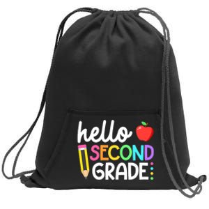 Hello Second Grade Team 2nd Grade Back To School Teacher Sweatshirt Cinch Pack Bag