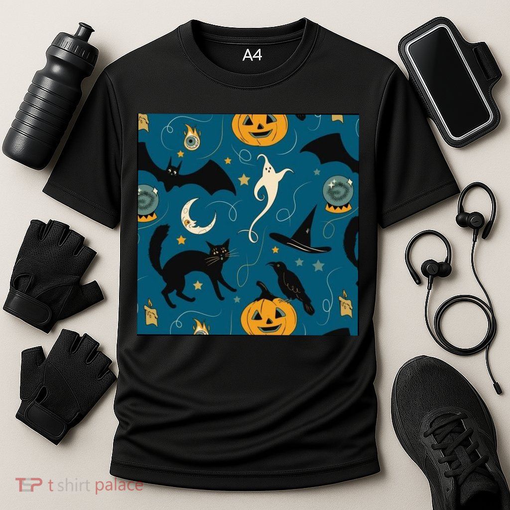 Halloween Spooky Ghost Pattern Performance Shirt