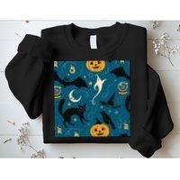 Halloween Spooky Ghost Pattern Sweatshirt