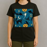 Halloween Spooky Ghost Pattern T-Shirt