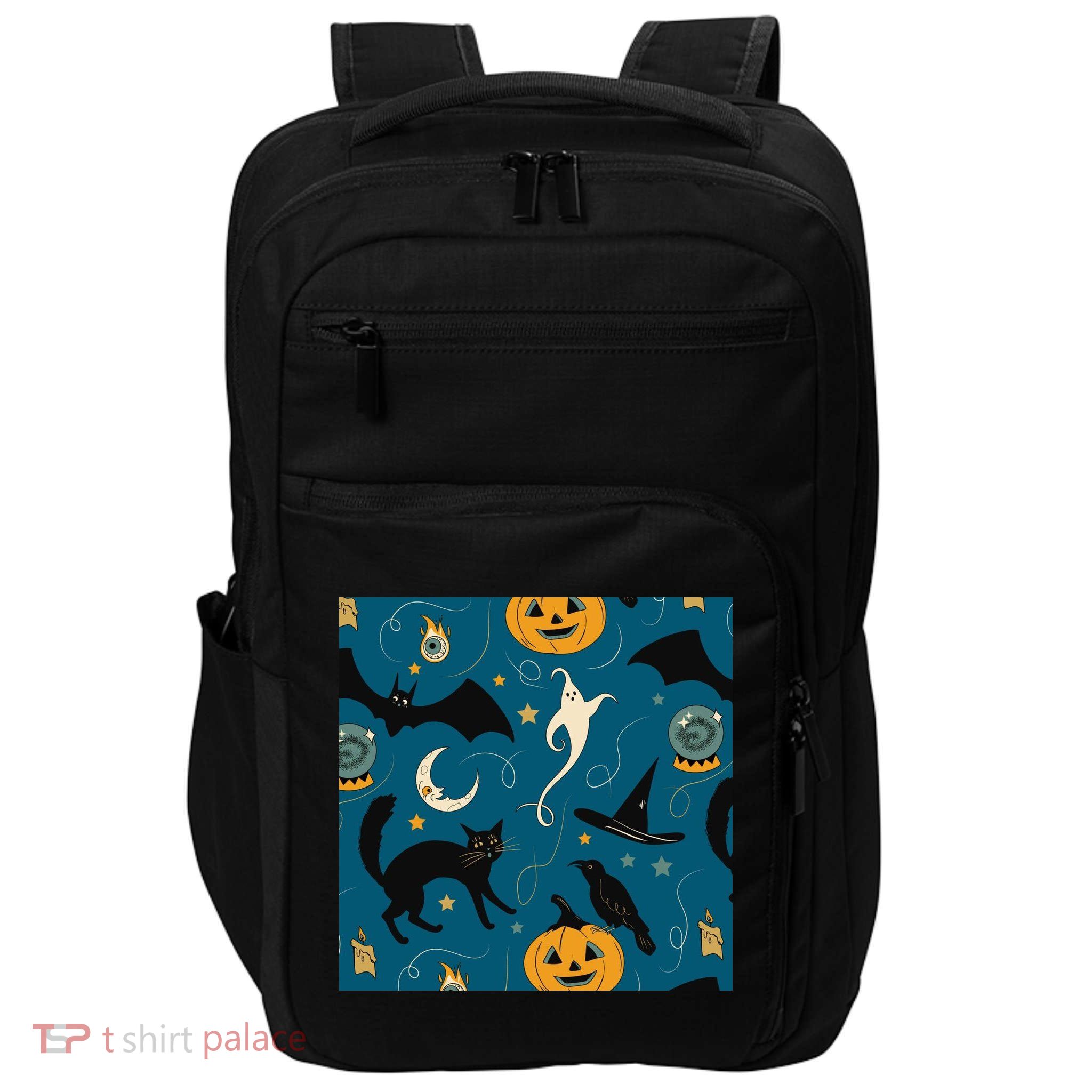 Halloween Spooky Ghost Pattern Impact Tech Backpack