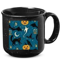 Halloween Spooky Ghost Pattern 15oz Campfire Ceramic Mug