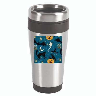 Halloween Spooky Ghost Pattern 16oz Travel Tumbler