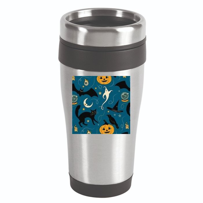 Halloween Spooky Ghost Pattern 16oz Travel Tumbler
