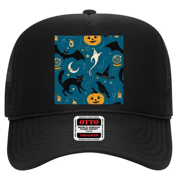 Halloween Spooky Ghost Pattern Hat