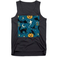 Halloween Spooky Ghost Pattern Tank Top