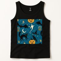 Halloween Spooky Ghost Pattern Tank Top