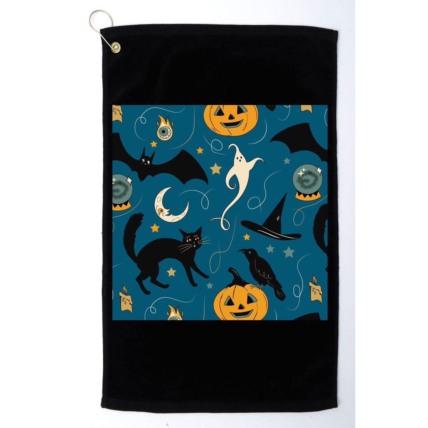 Halloween Spooky Ghost Pattern Golf Towel