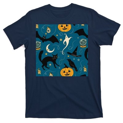 Halloween Spooky Ghost Pattern T-Shirt