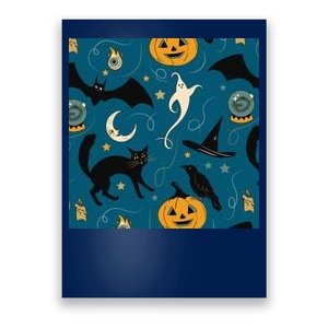 Halloween Spooky Ghost Pattern Poster