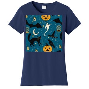 Halloween Spooky Ghost Pattern Women's T-Shirt