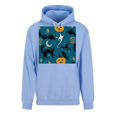 Halloween Spooky Ghost Pattern Unisex Surf Hoodie