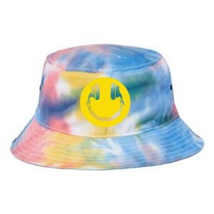 Headphones Smile Grunge Music Music Lover Tie Dye Newport Bucket Hat