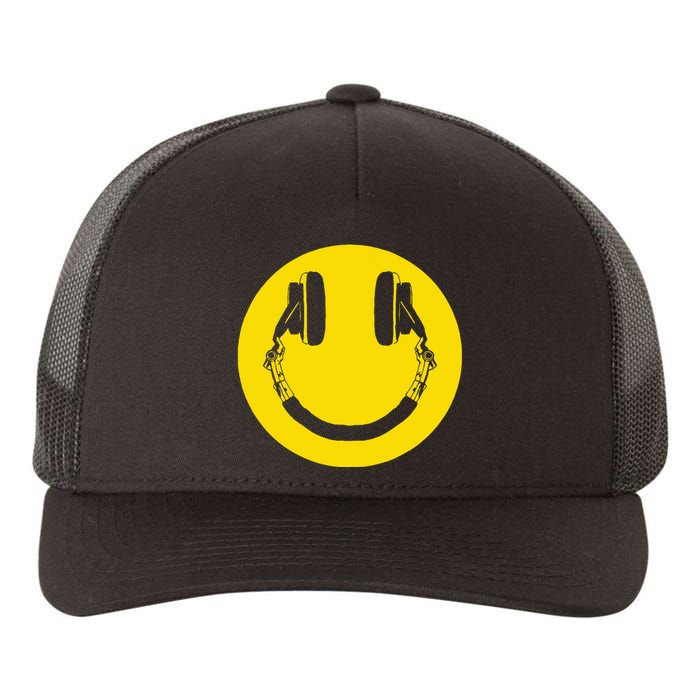 Headphones Smile Grunge Music Music Lover Yupoong Adult 5-Panel Trucker Hat