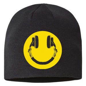 Headphones Smile Grunge Music Music Lover Sustainable Beanie