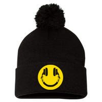 Headphones Smile Grunge Music Music Lover Pom Pom 12in Knit Beanie