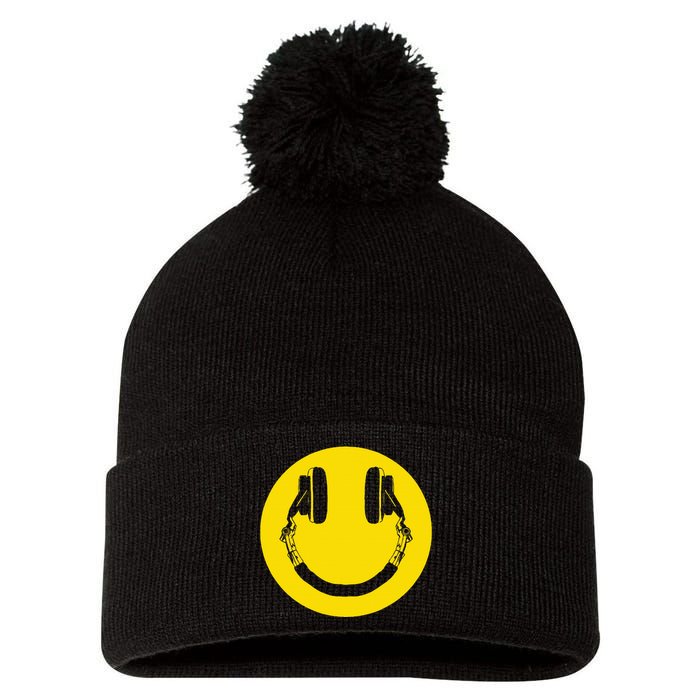 Headphones Smile Grunge Music Music Lover Pom Pom 12in Knit Beanie