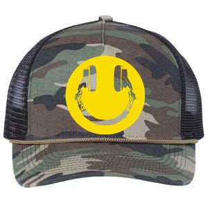 Headphones Smile Grunge Music Music Lover Retro Rope Trucker Hat Cap