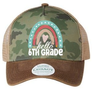 Hello Sixth Grade Back To School 6Th Grade Teacher Rainbow Cute Gift Legacy Tie Dye Trucker Hat