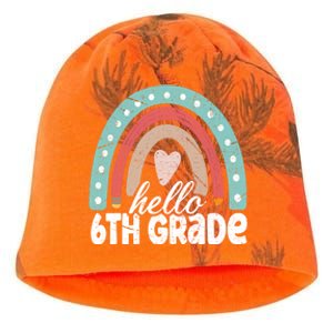 Hello Sixth Grade Back To School 6Th Grade Teacher Rainbow Cute Gift Kati - Camo Knit Beanie