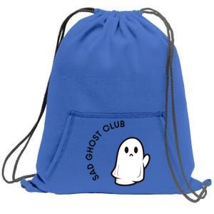 Halloween Sad Ghost Club Cute Spooky Ghosts Gift Sweatshirt Cinch Pack Bag