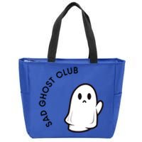 Halloween Sad Ghost Club Cute Spooky Ghosts Gift Zip Tote Bag