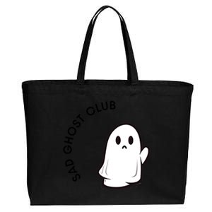 Halloween Sad Ghost Club Cute Spooky Ghosts Gift Cotton Canvas Jumbo Tote