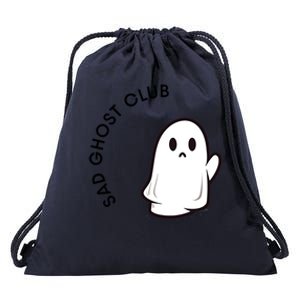 Halloween Sad Ghost Club Cute Spooky Ghosts Gift Drawstring Bag