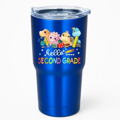 Hello Second Grade Crew Dinosaur First Day Teacher Gift Tumbler