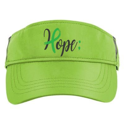 Hope Semicolon Green Ribbon Mental Health Awareness Adult Drive Performance Visor